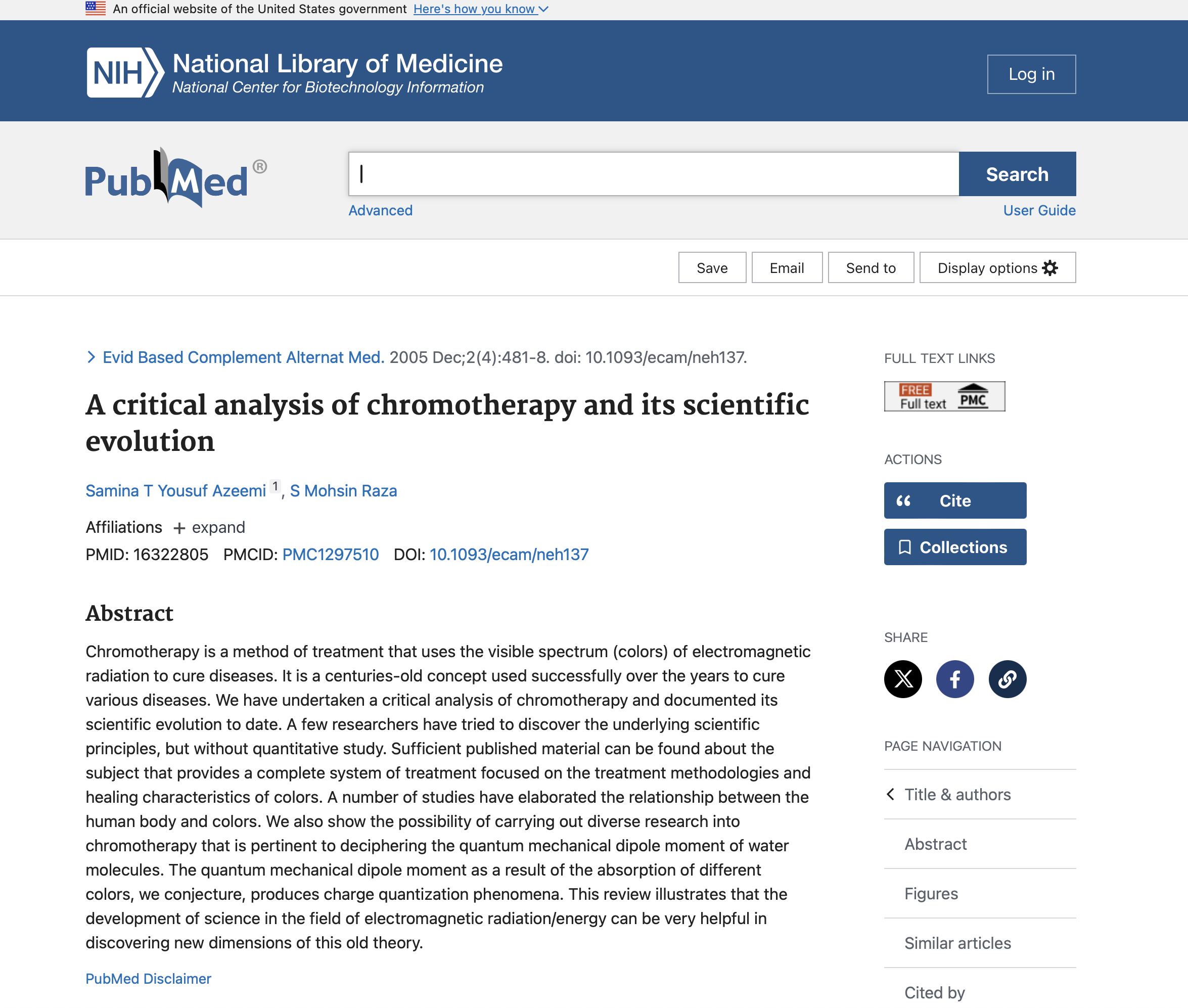A critical analysis of chromotherapy and its scientific evolution